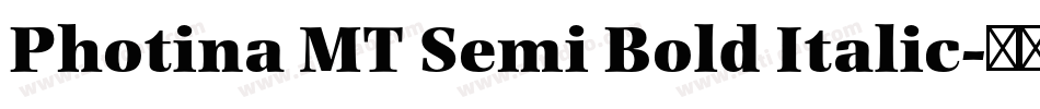 Photina MT Semi Bold Italic字体转换